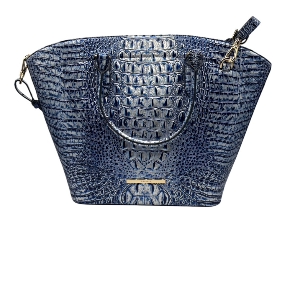 Brahmin Jeanne Leather Large Tote Style Bag Coastal Blue Melbourne - Picture 2 of 15